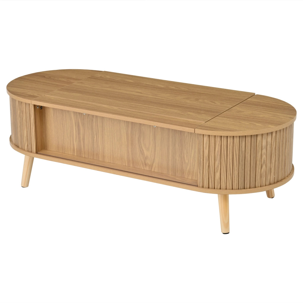 TAVOLO LIVING Regolabile 120x50x39,5 cm MDF Effetto Legno Naturale