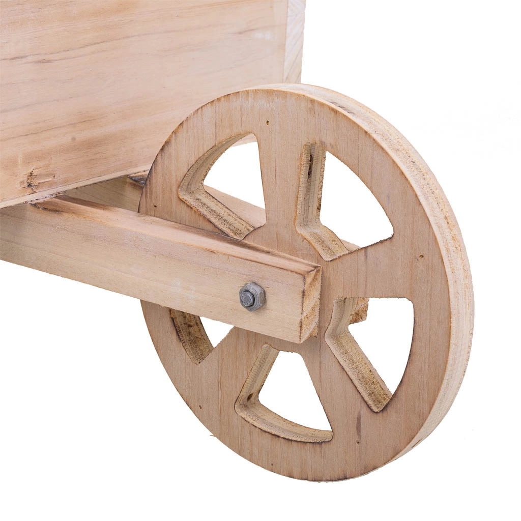 Carrello portafiori in legno marrone 48x19,1x22,4h