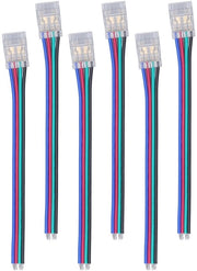 Connettore di Striscia LED - 10 pezzi 4 pin 10 mm - Qualità Premium - Adatto per DIY - Connettori LED RGB - Per Casa e Ufficio