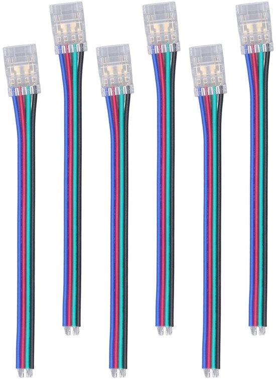 Connettore di Striscia LED - 10 pezzi 4 pin 10 mm - Qualità Premium - Adatto per DIY - Connettori LED RGB - Per Casa e Ufficio