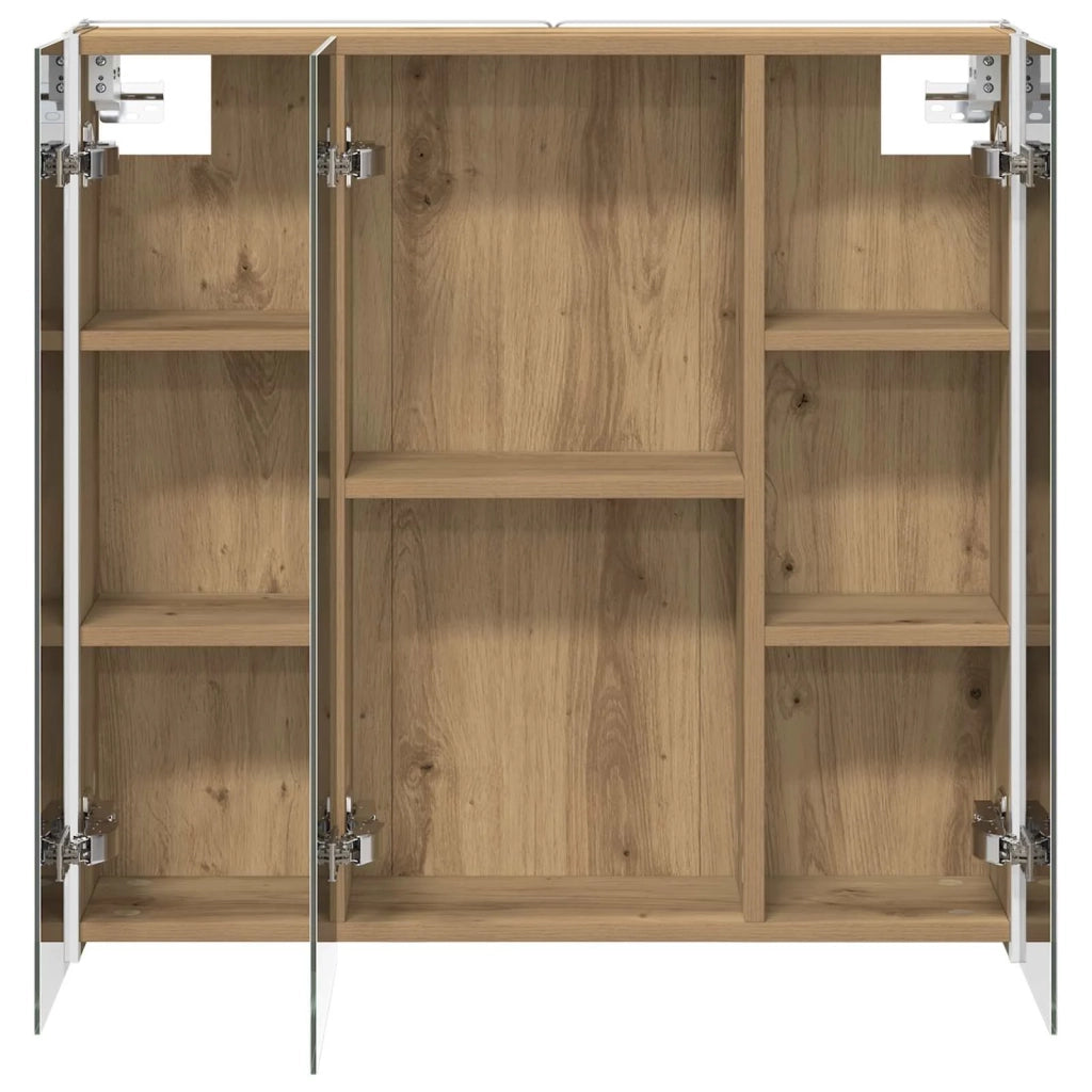 Mobiletto per specchio da bagno con porta Rovere Artigianale