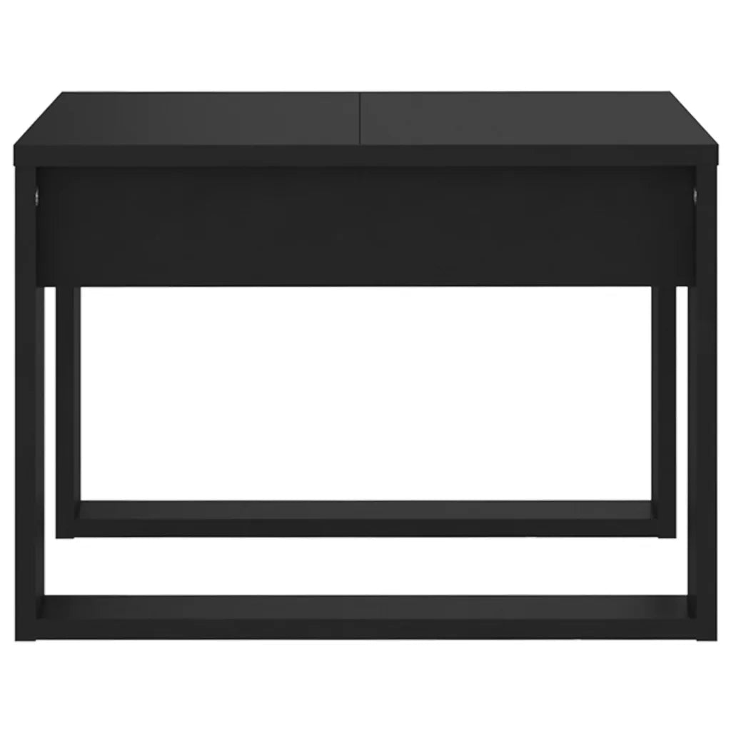 Tavolino di Servizio Nero 50x50x35 cm in Truciolato 808622