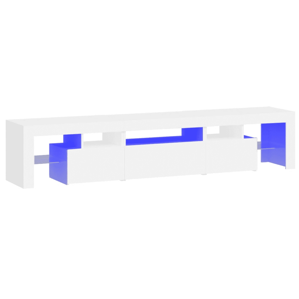 Mobile Porta TV con Luci LED Bianco 200x36,5x40 cm 3152810