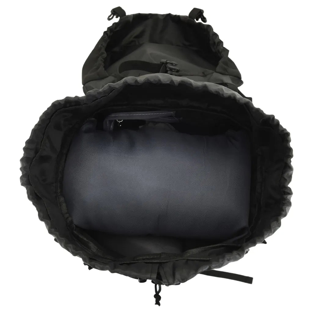 Zaino da Trekking Nero 80 L in Tessuto Oxford