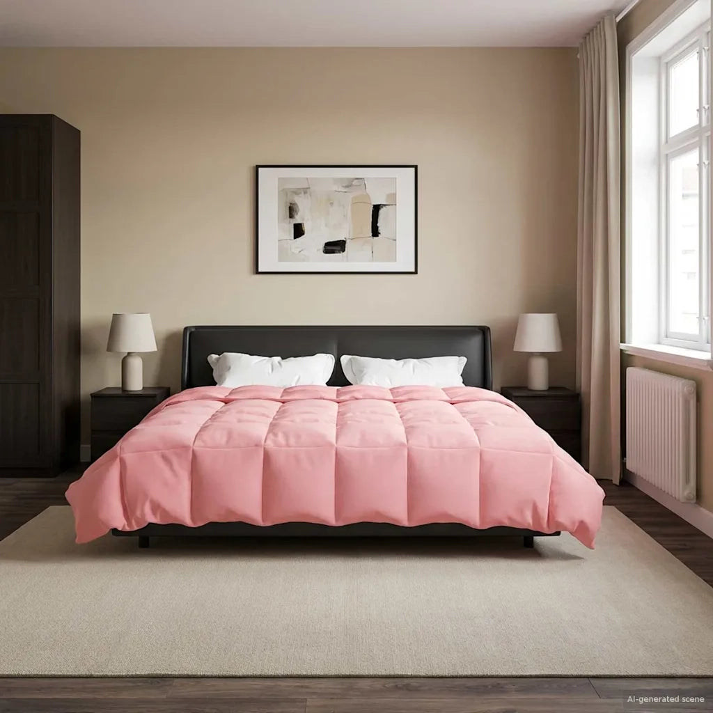 Duvet Estivo Trapuntato Rosa 200 x 240 cm Microfibra