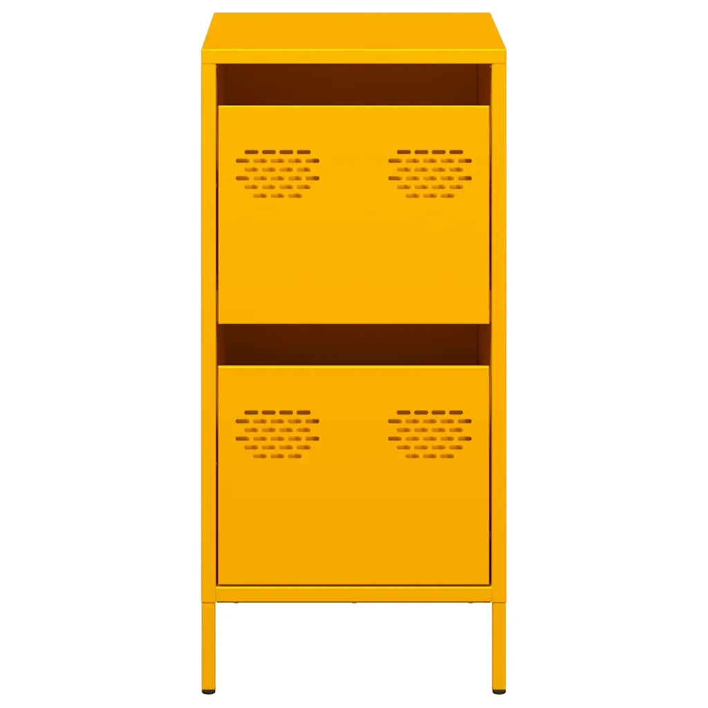 Credenza-Buffet-Armadio da cucina Giallo Senape 35x39x73,5 cm Acciaio Laminato a Freddo 151000