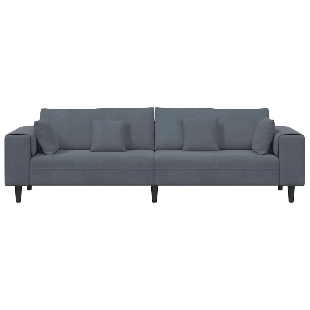 Divano | Divano da soggiorno | Sofa Grigio scuro 250 x 77 x 76 cm Velluto