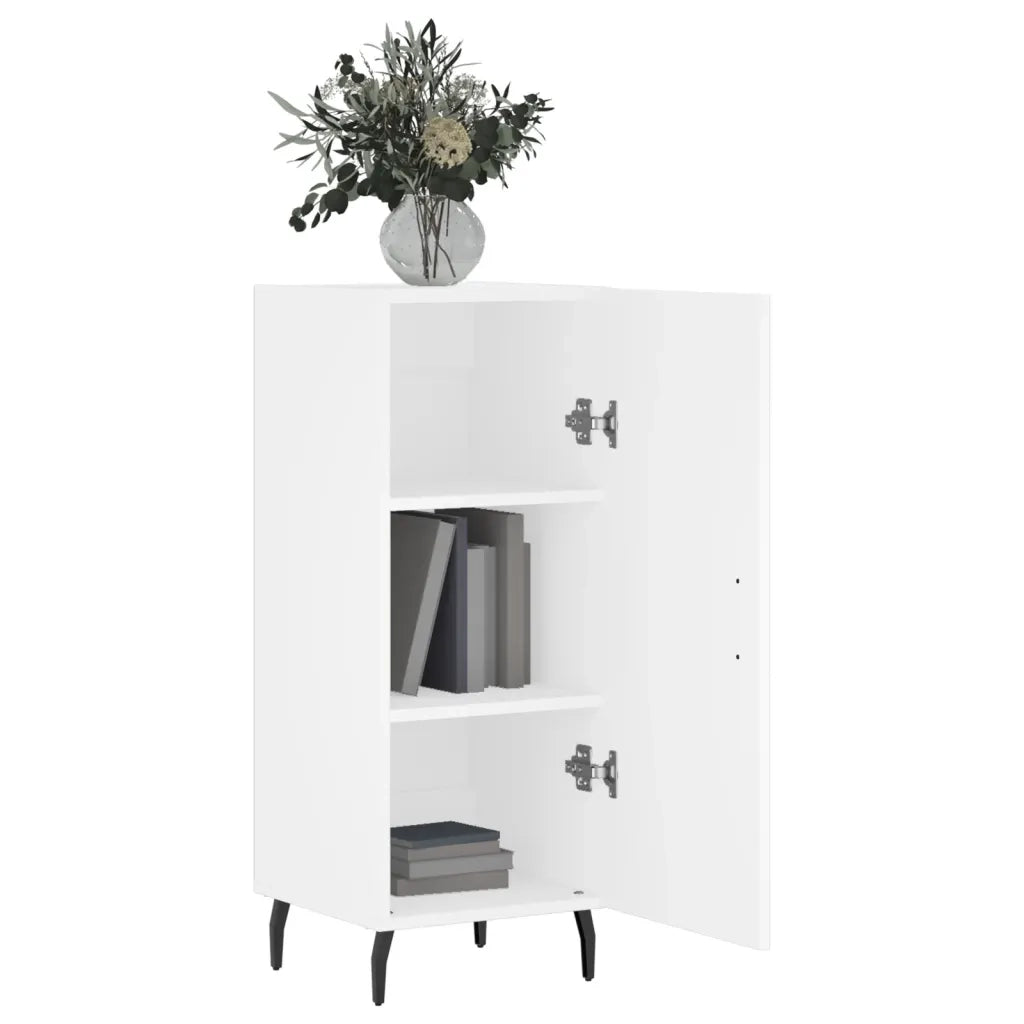 Credenza Bianca 34,5x34x90 cm in Legno Multistrato 828556