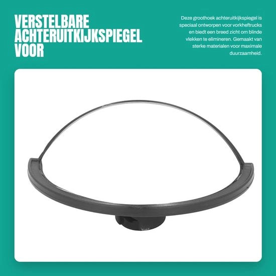 Specchio di retrovisore regolabile a grande angolo convesso - Materiale ABS/glass - Resistente allo shock - Duraturo - Angolo di visuale ampio - Utilizzabile per forklift