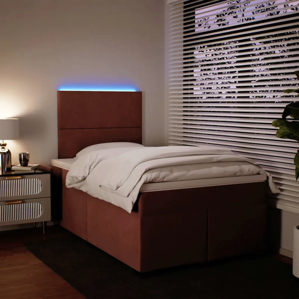 vidaXL Giroletto a Molle con Materasso Rosa 120x190 cm in Velluto