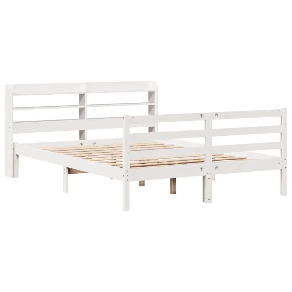Giroletto con Testiera senza Materasso-Struttura Letto Bianco 140x200 cm 475951