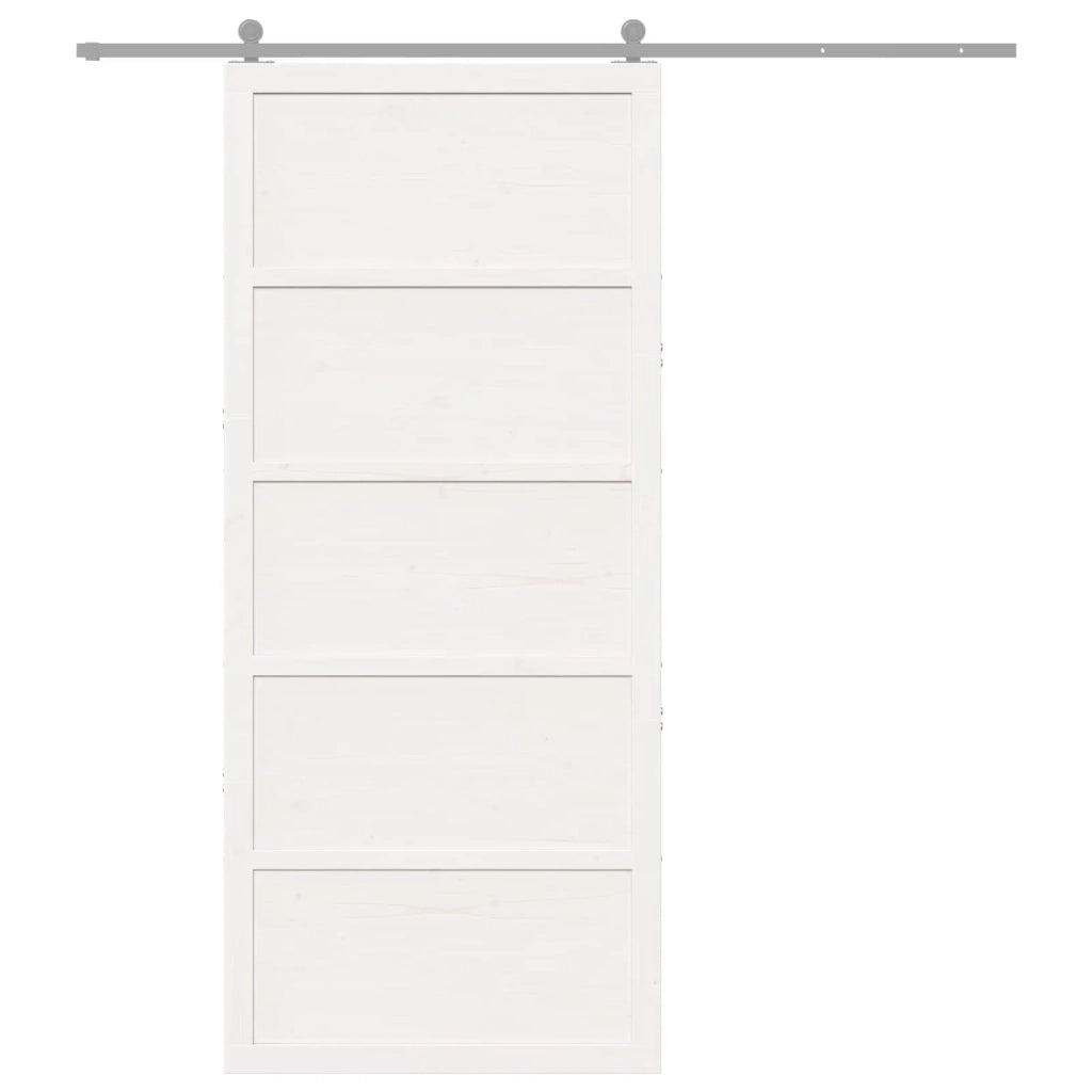 Porta del fienile Bianco 100 x 2,5 x 208 cm 42047136