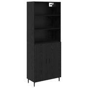 Credenza | Madia | Buffet da pranzo | Armadio da pranzo Rovere Nero 69,5 x 34 x 180 cm