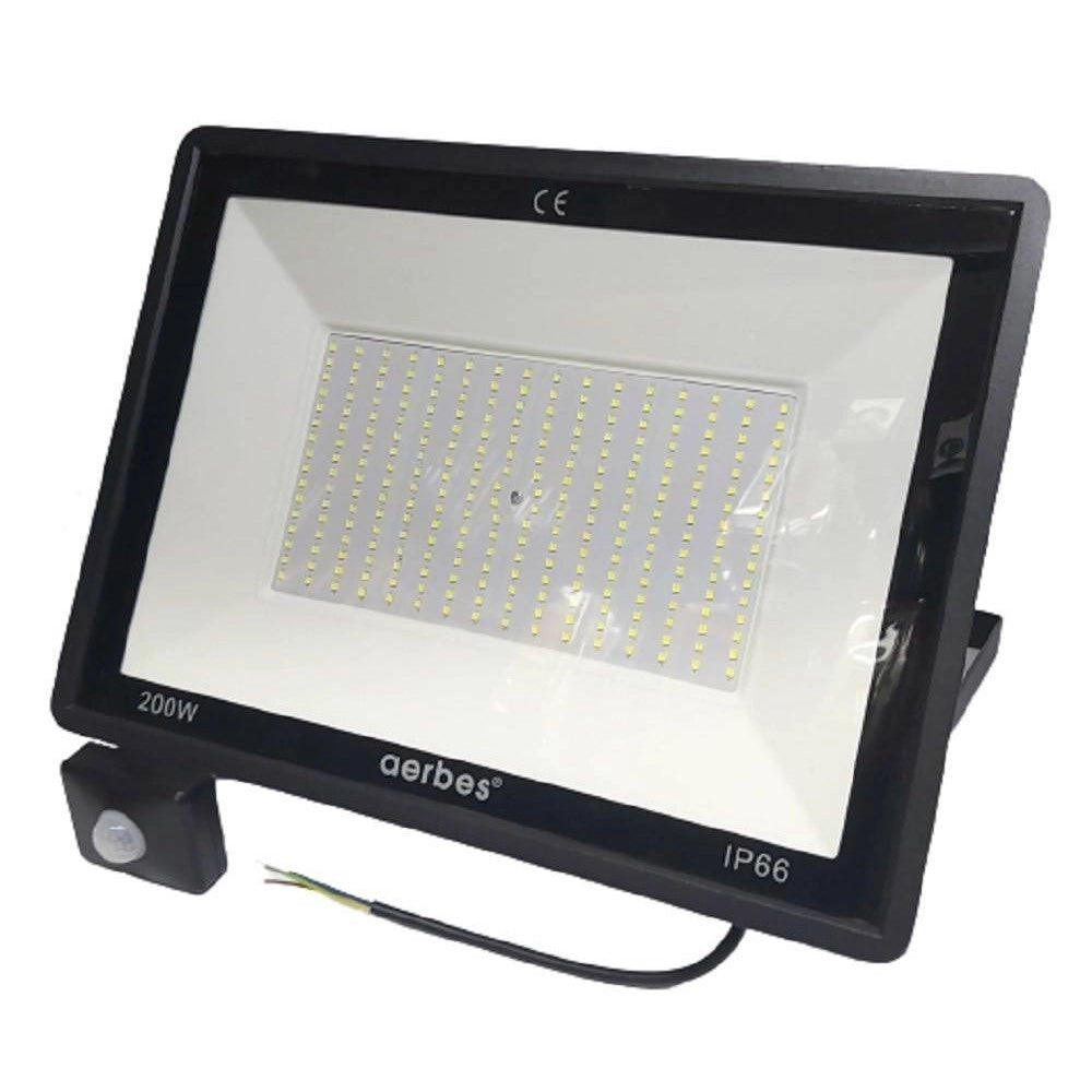 Trade Shop - Faro Led Da Esterno Con Sensore Crepuscolare 200 W Luce Fredda Con Staffa G6200 -