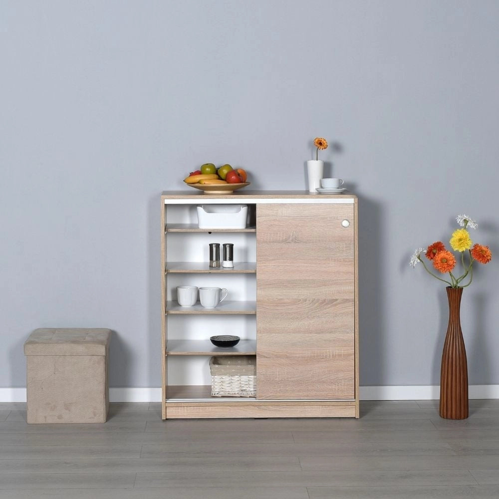 Scarpiera ADR322OAK2023 rovere ante scorrevoli e 4 ripiani