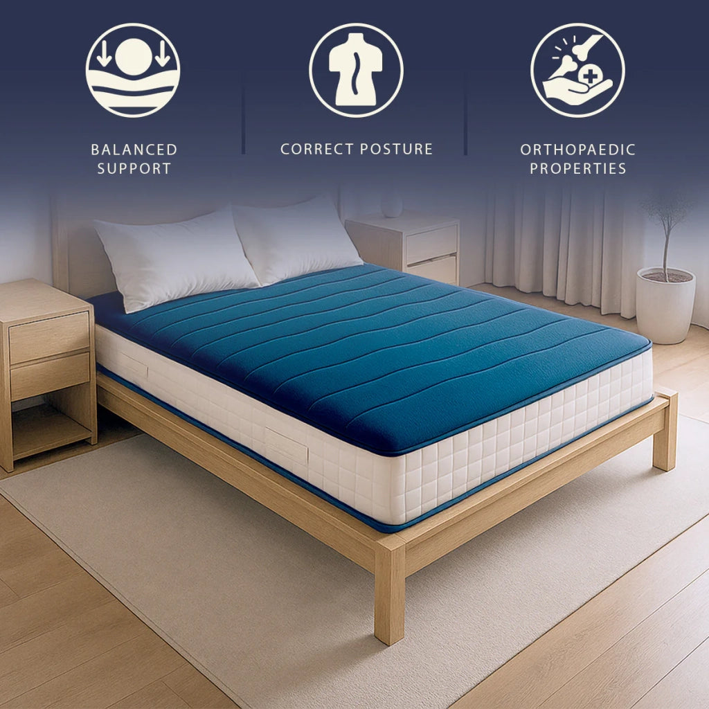 Materasso 160x200 in Waterfoam Anallergico Alto 20 cm | Medio Rigido, Antibatterico e Traspirante | Made in Italy