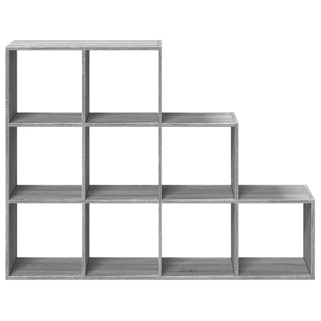 Libreria 3 Ripiani-Scaffale per Libri-Mobile di Stoccaggio Grigio Sonoma 137,5x29x103,5 cm Truciolato