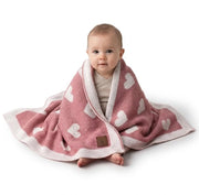 Coperta di cotone 80 x 100 cm - soffice e respirante - certificata Oeko-Tex - ideale per neonati - coperta da bambino di lusso - alta qualità acrilico