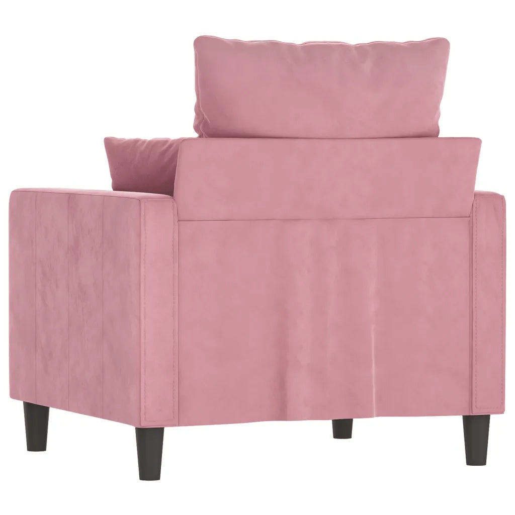 Divano Sedia-Poltrona Rosa 60 cm Velluto 542236