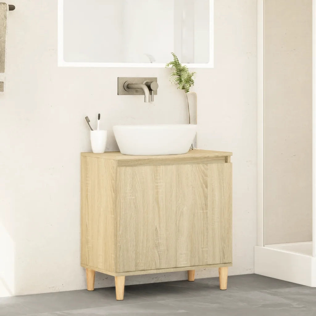 Mobile Lavabo Rovere Sonoma 58x33x60 cm in Legno Multistrato 847407