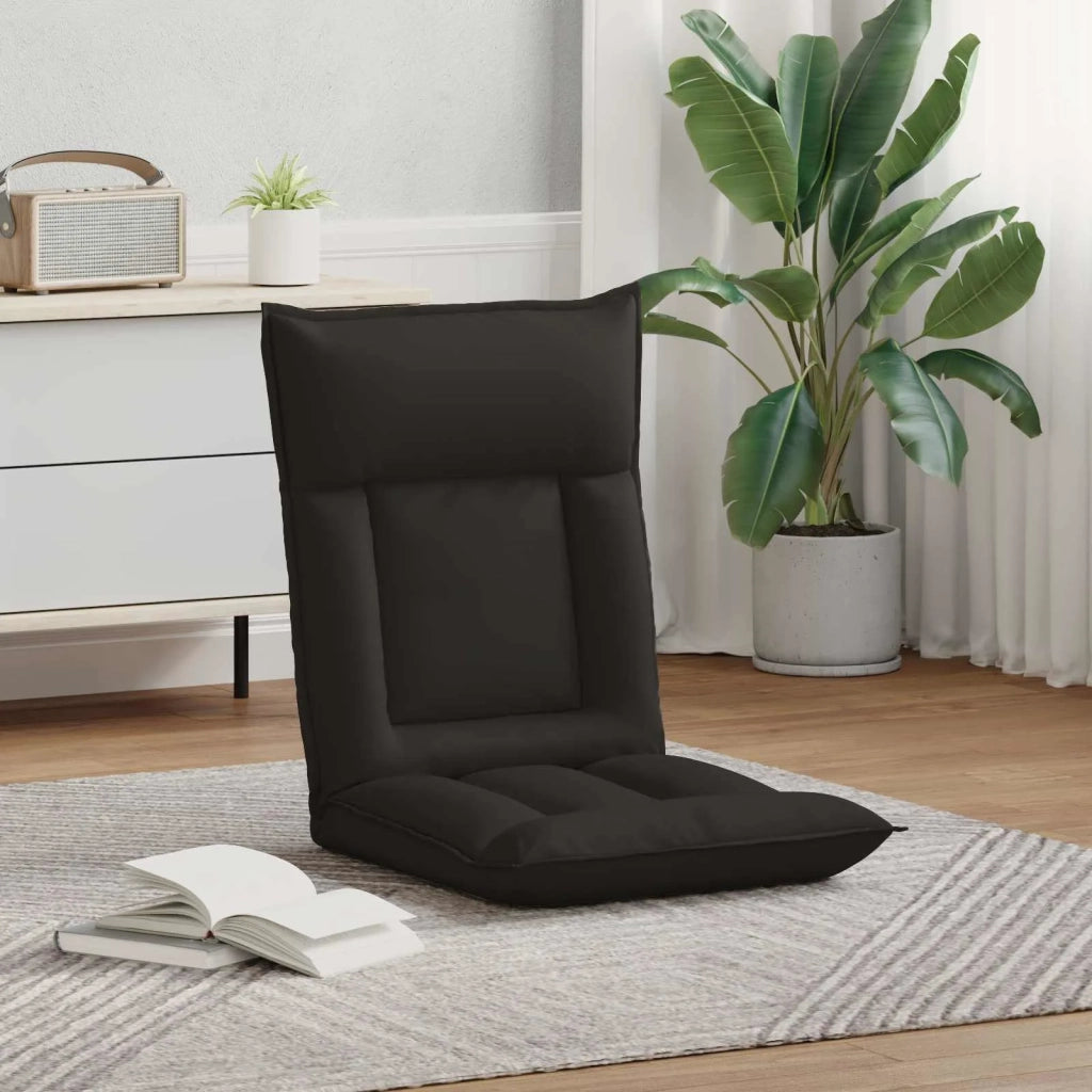 Sedia da Pavimento Nero 55 x 61 x 70 cm Pelle Sintetica 42028187