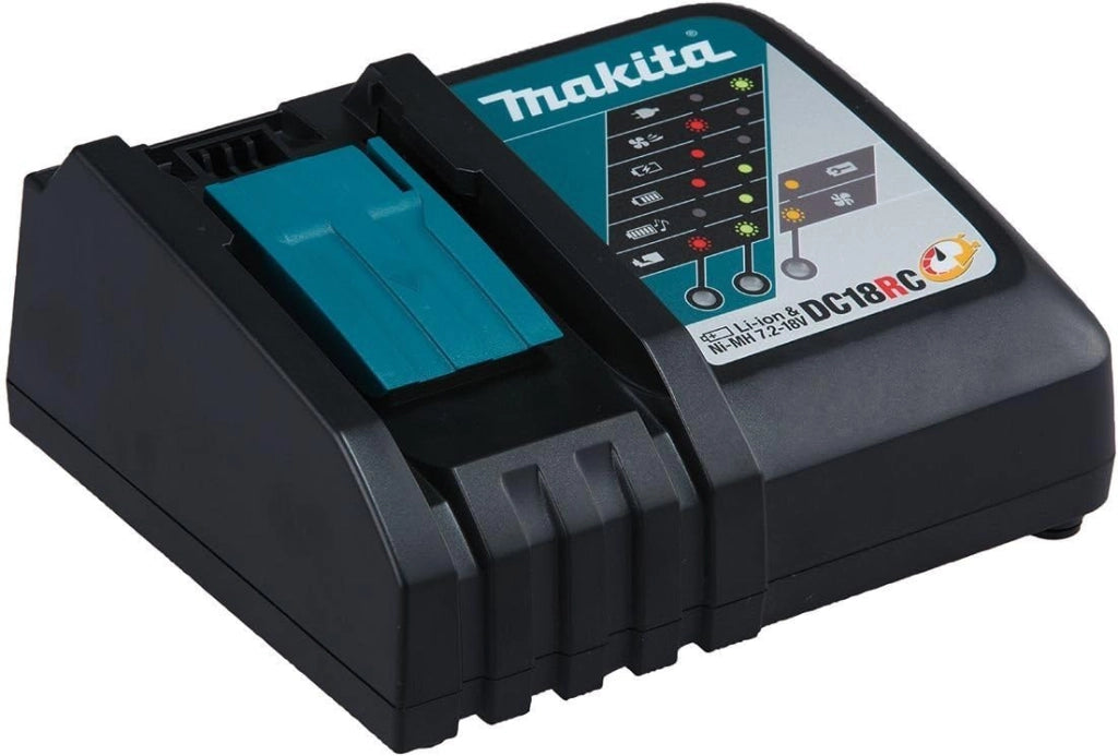 Makita DGA508RTJ Smerigliatrice angolare 125mm + 2 batteria 18V 5Ah Li-ion + valigetta Makpac