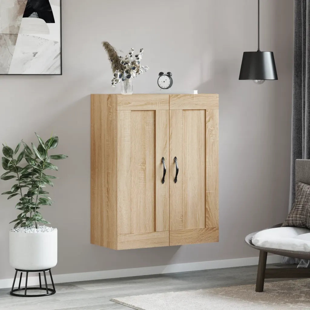 vidaXL Mobile a Parete Rovere Sonoma 69,5x34x90 cm Legno Multistrato