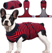 Licheni del corpo dopo castrazione, rabbia, denti, corpo che respira per cani, protezione da perdite per cani, prevenzione di graffi sul corpo, rosso, XS