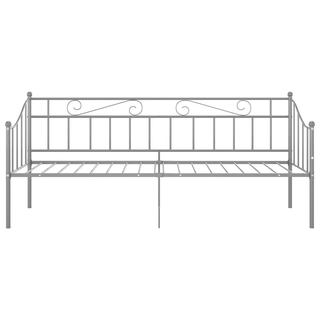 Telaio Divano Letto Grigio in Metallo 90x200 cm 324775