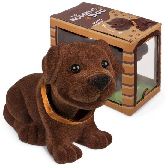 Cane che si inclina - Teckel scuro - Materiale plastico morbido - 20 x 13 cm - Autodecorazione - Ideale regalo per il conseguimento della patente - Cane che si inclina