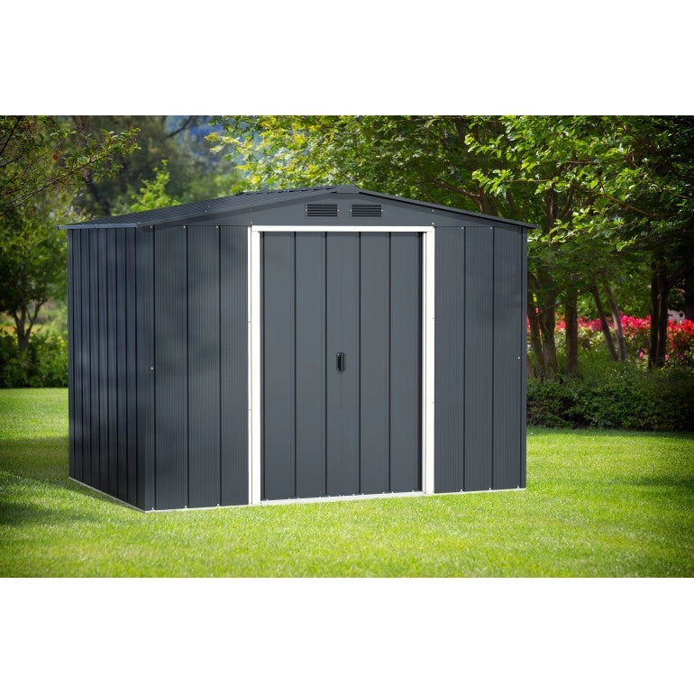 Casetta in metallo 8 x 6  Ezooza 1821 x 2620x 1910 mm grigia: una soluzione durevole per i tuoi spazi esterni