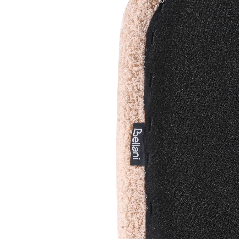 Letto Beige Beige Boucle Imbottito Telaio Poggiatesta 3ft EU Singolo Dimensione Camera da letto Bambini Camera Moderna Tradizionale