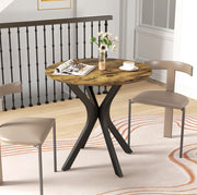 Tavolo rotondo ?78x75 cm per due persone; in legno; marrone