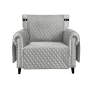 Copri Poltrona Impermeabile Tasche Laterali Proteggi Poltrona Antimacchia Antiscivolo 1 Posto Grigio
