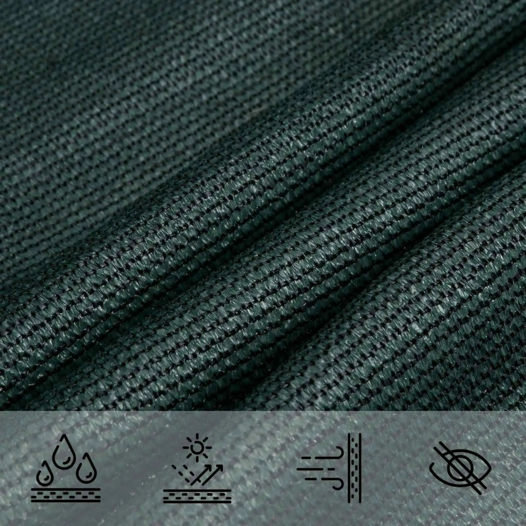Telo Ombra 7 x 5 x 5 m HDPE Triangolare Verde Scuro 42032711