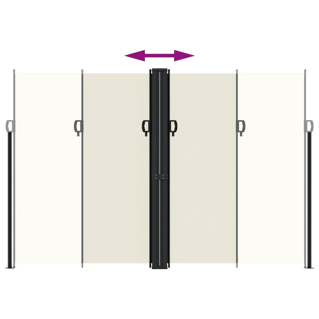 Tenda da Sole Laterale Retrattile Crema 220x1200 cm 4004865
