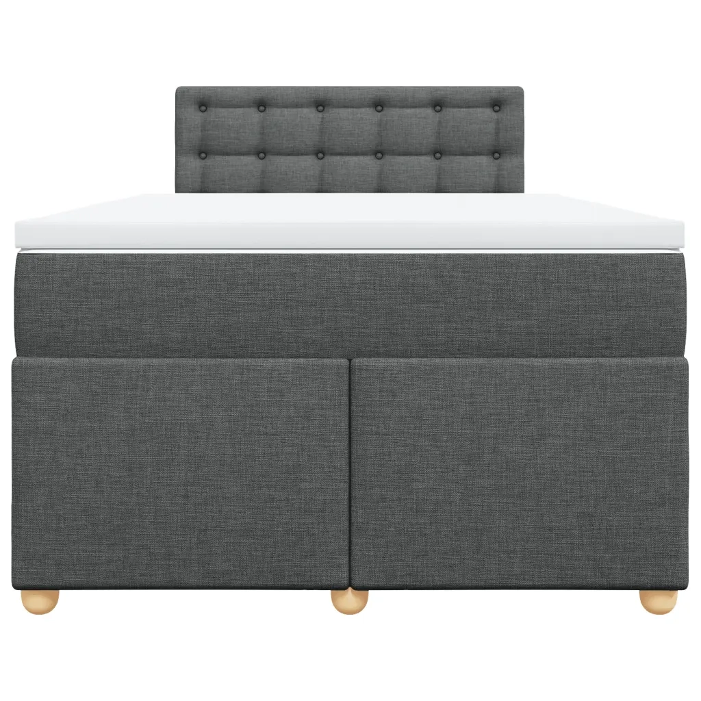Giroletto a Molle con Materasso Grigio Scuro 120x200 cm Tessuto 3288962
