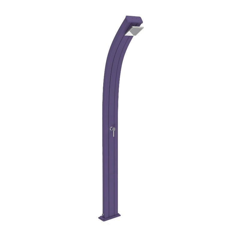 Doccia Tradizionale In Alluminio Spring Con Miscelatore E Lavapiedi Colore Viola  Cv-A105/4005