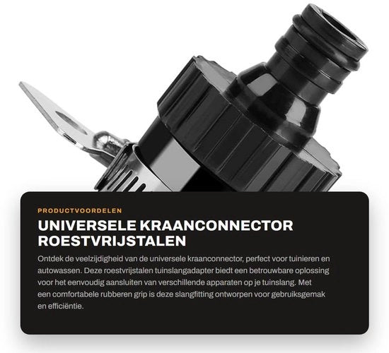 Adattatore per tubi in acciaio inossidabile per tubi da giardino - Connettori universali per tubi da giardino - Fitting multifunzionale per tubi da giardino - 20 mm di diametro esterno - Per uso esterno e giardinaggio