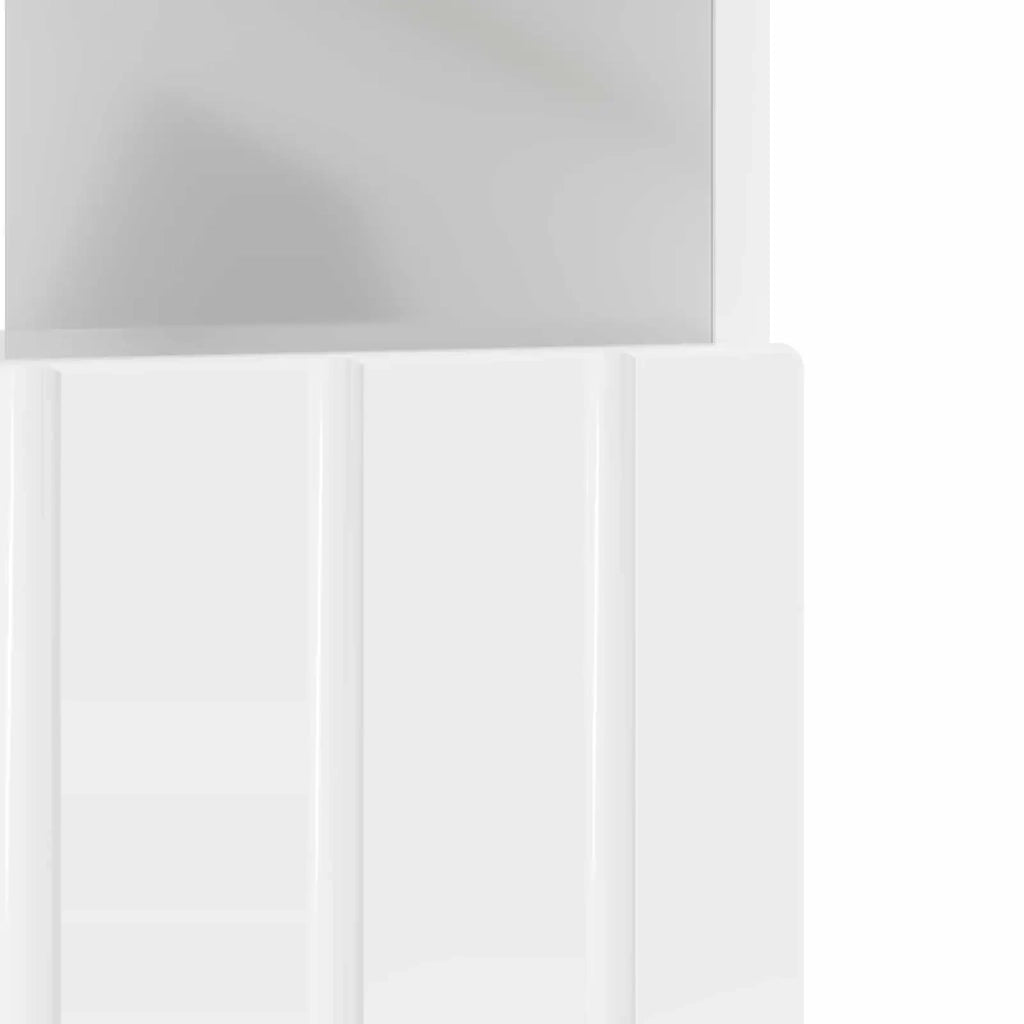 Mobile TV LED Bianco Lucido Legno ingegnerizzato 896549