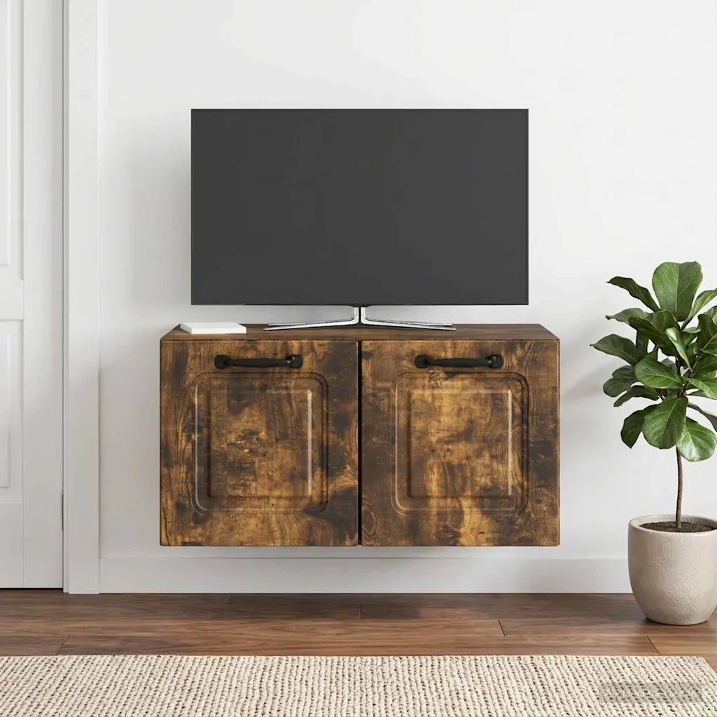 Mobile Porta TV da Muro Rovere Fumo 59,5 x 31 x 30 cm 899390