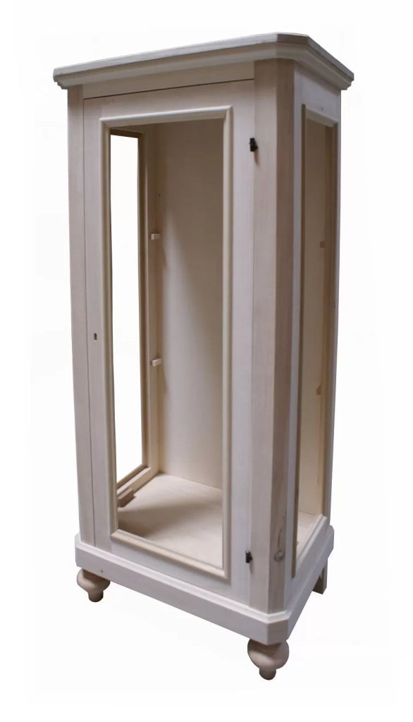 Vetrinetta in legno verniciato color noce l.60 p.40 h.130 (515) - Mobili 2G
