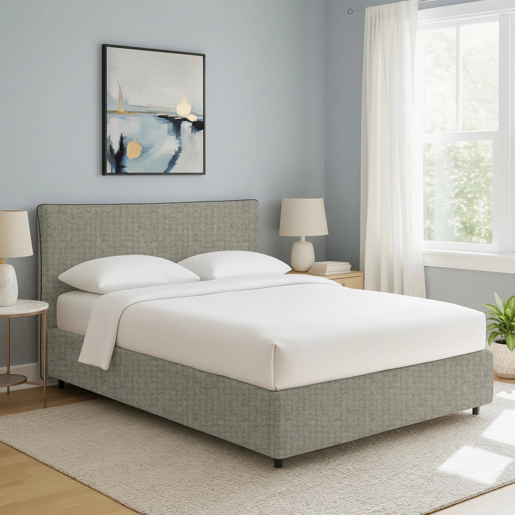 Staines, Letto Singolo Sfoderabile Made in Italy, Grigio