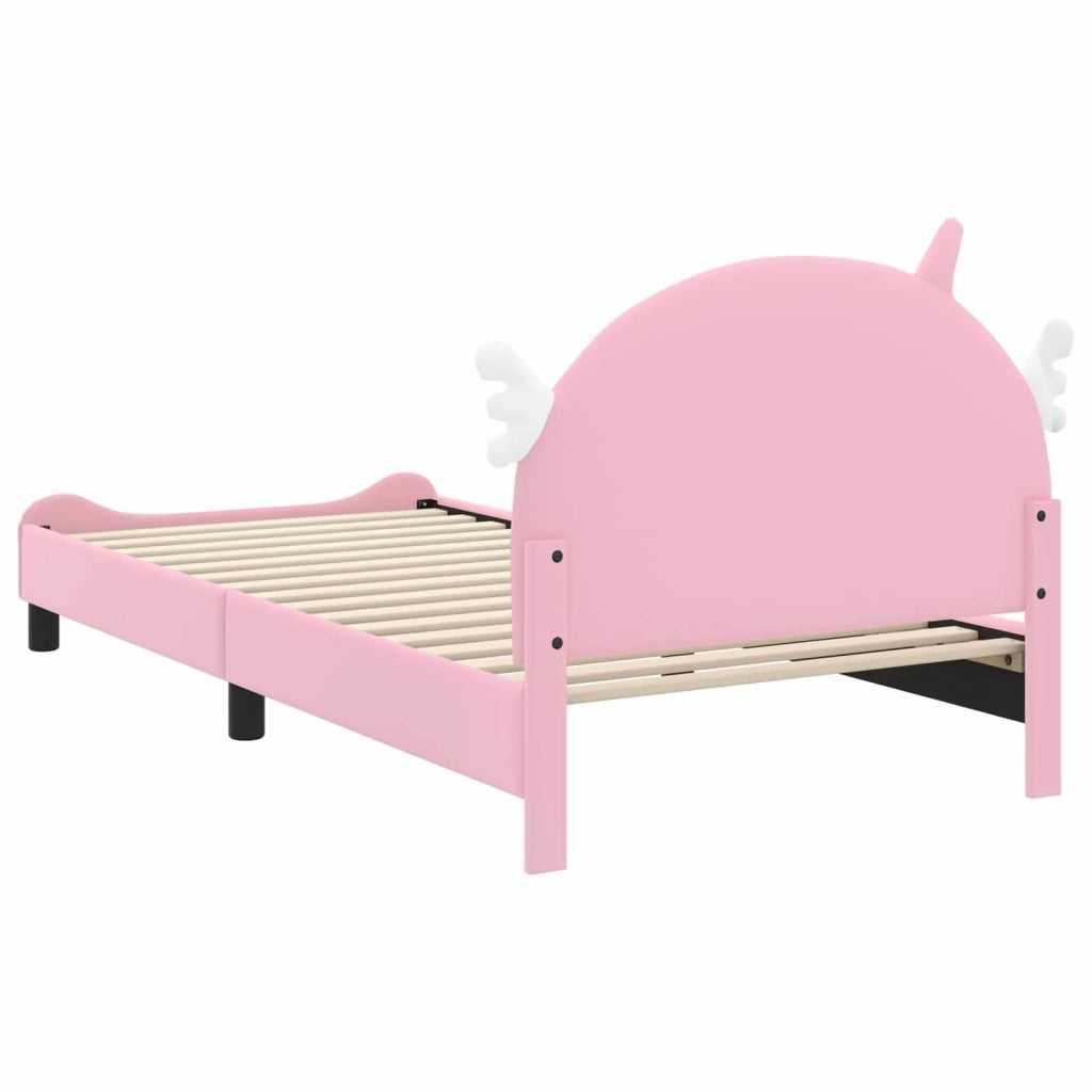 Struttura letto bambini con testata Rosa 90 x 190 cm PU 42011232