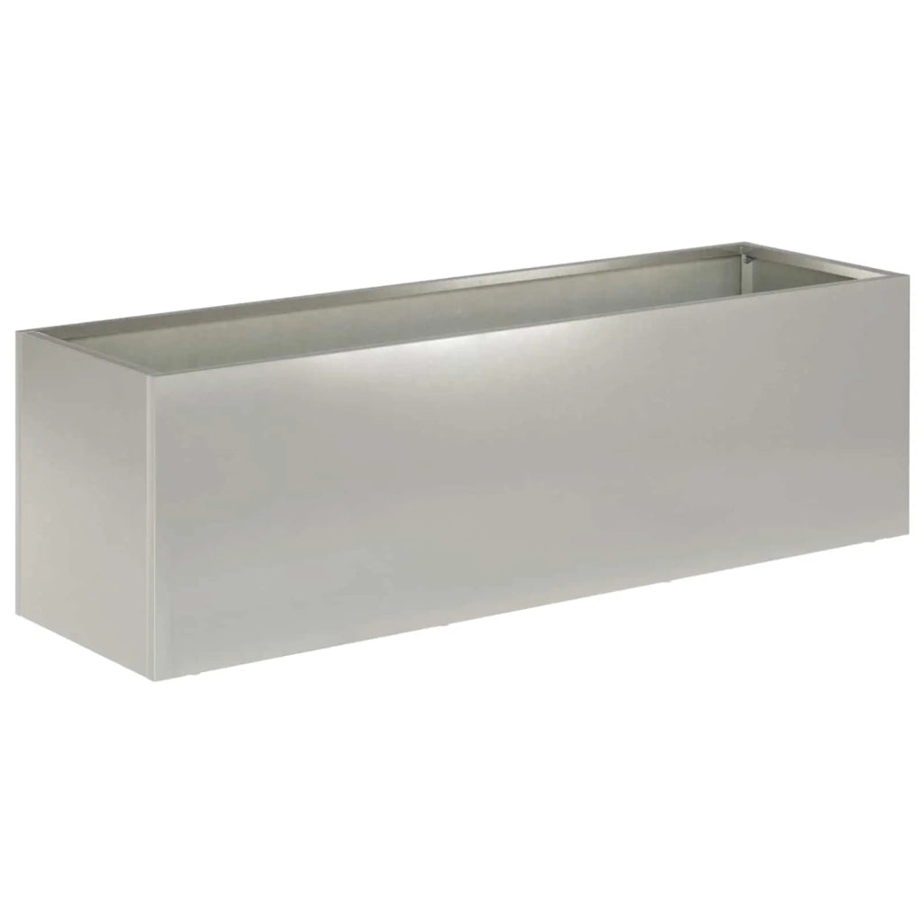 Vaso da giardino 2 pz Argento 80 x 30 x 30 cm Acciaio Inox 8005213