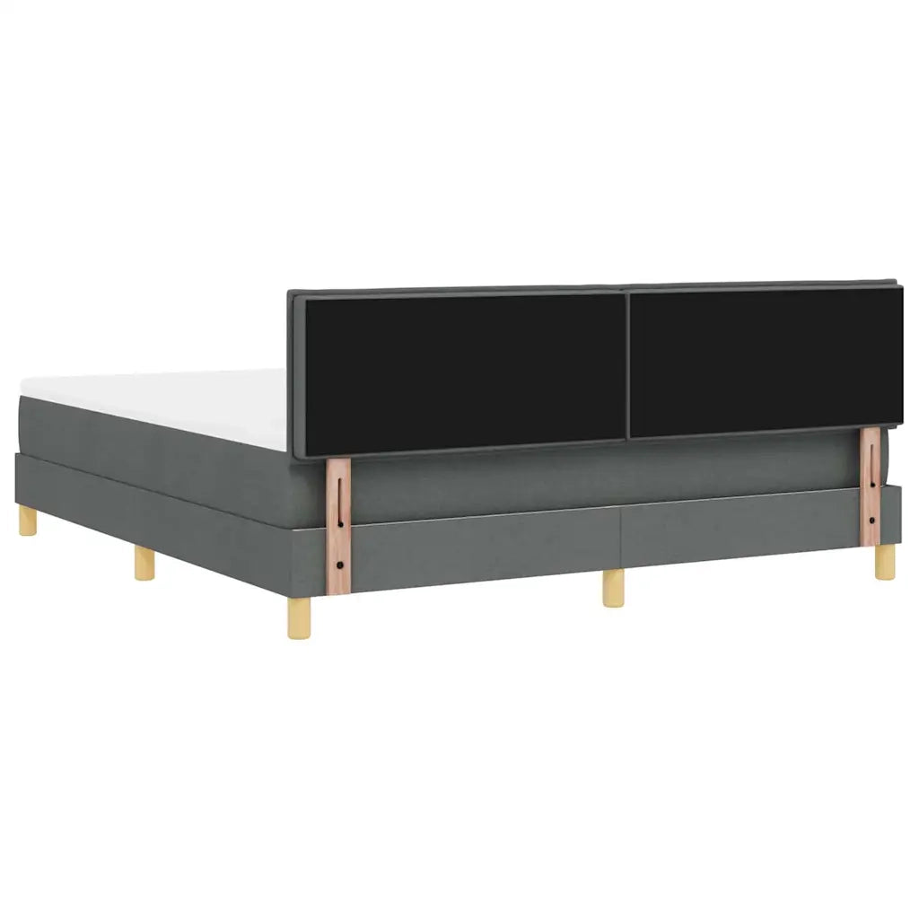Letto a molle con cuscino Grigio scuro 180 x 200 cm Tessuto 3338938