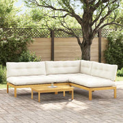 4 Pezzo Unità di divano pallet da giardino 3418255
