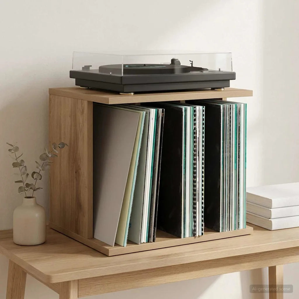 Storage per dischi in vinile Rovere Artigianale 42 x 33 x 36 cm 8012841