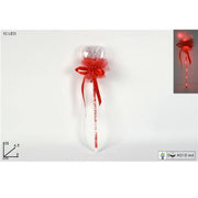 Trade Shop - Bacchetta Luminosa 10 Led Rossi Con Cuore Fiocco Perfetto Per Decorare Regalare -