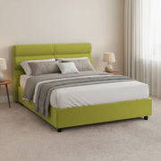 Letto Matrimoniale Briatico, Letto Matrimoniale Materasso Incluso Made in Italy, Verde